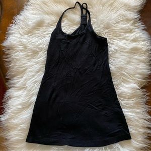 Bebe Racerback Black Tank Size Small Bejeweled Detailing on Back